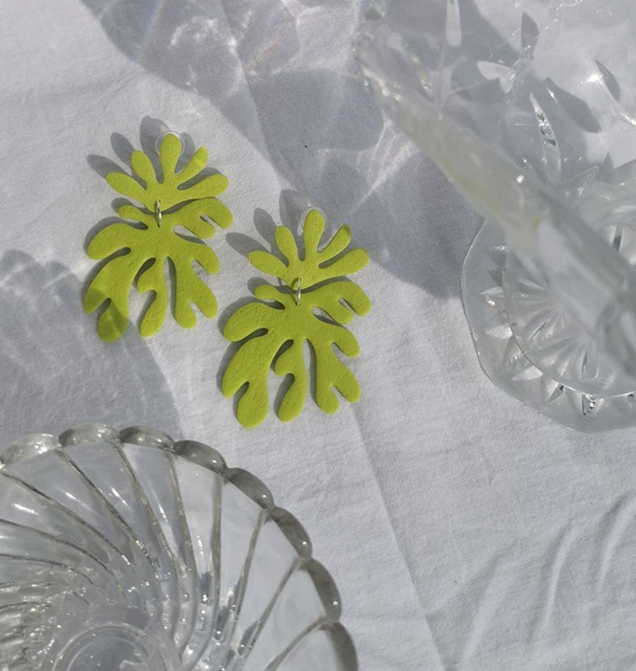 Jewelry Annorlunda Creations  | Pippi Earrings Toxic Green